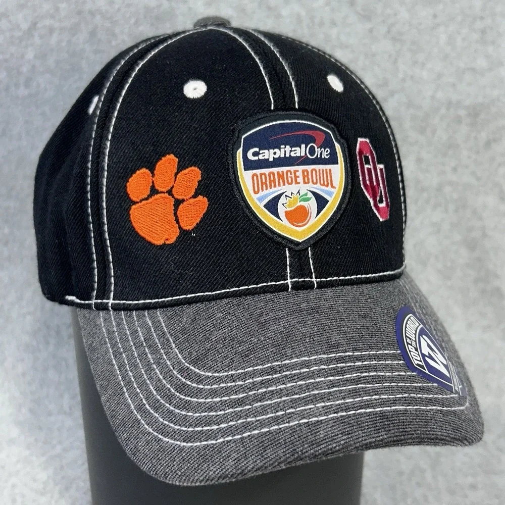 2015 Capital One Orange Bowl Hat Clemson Tigers Oklahoma Sooners Top Of World